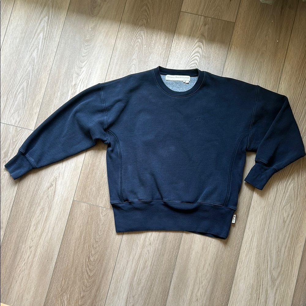 Advisory Board Crystals Navy Blue Crewneck Sweatshirt. Size Medium.